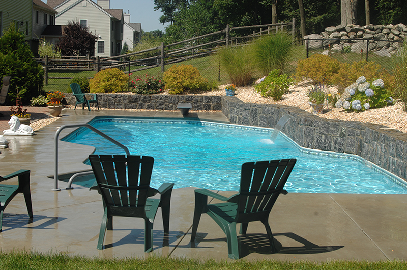 Swimming pool and hand finished concrete project example 99